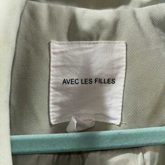 Avec Les Filles Women’s Cutaway One Button Sleeveless Vest Jacket Green Large - Picture 4 of 16